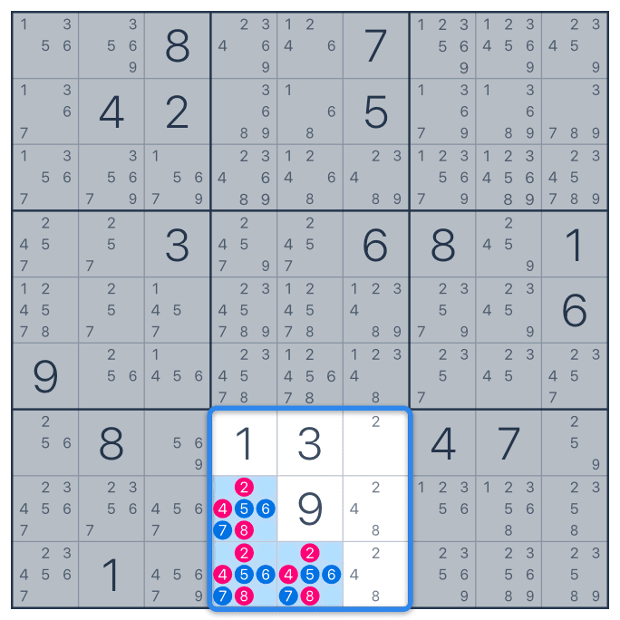 Hidden triples step 1